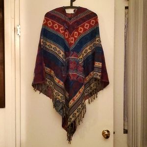 Wool Hoodie Poncho